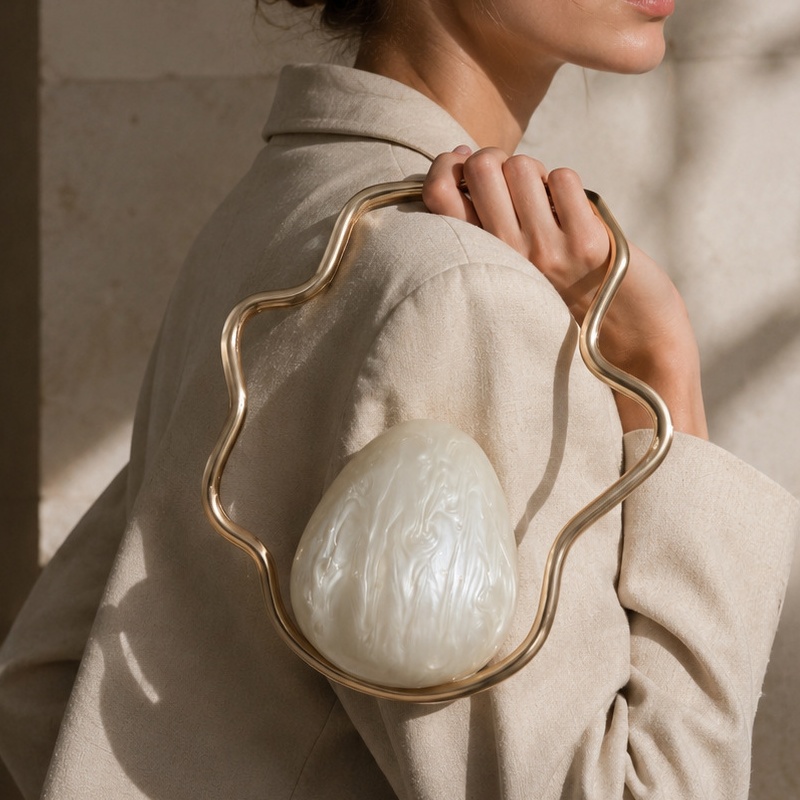 Luxury Bags Made - Women mini Acrylic Egg Bag Cute