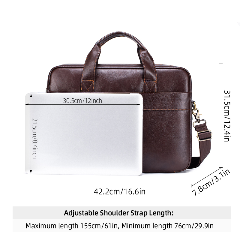 Genuine Leather Men's Briefcas - огляд і ціна Luxury Bags For Laptop