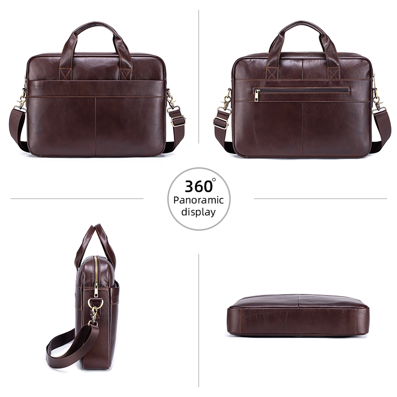 Genuine Leather Men's Briefcas - огляд і ціна Luxury Bags For Laptop