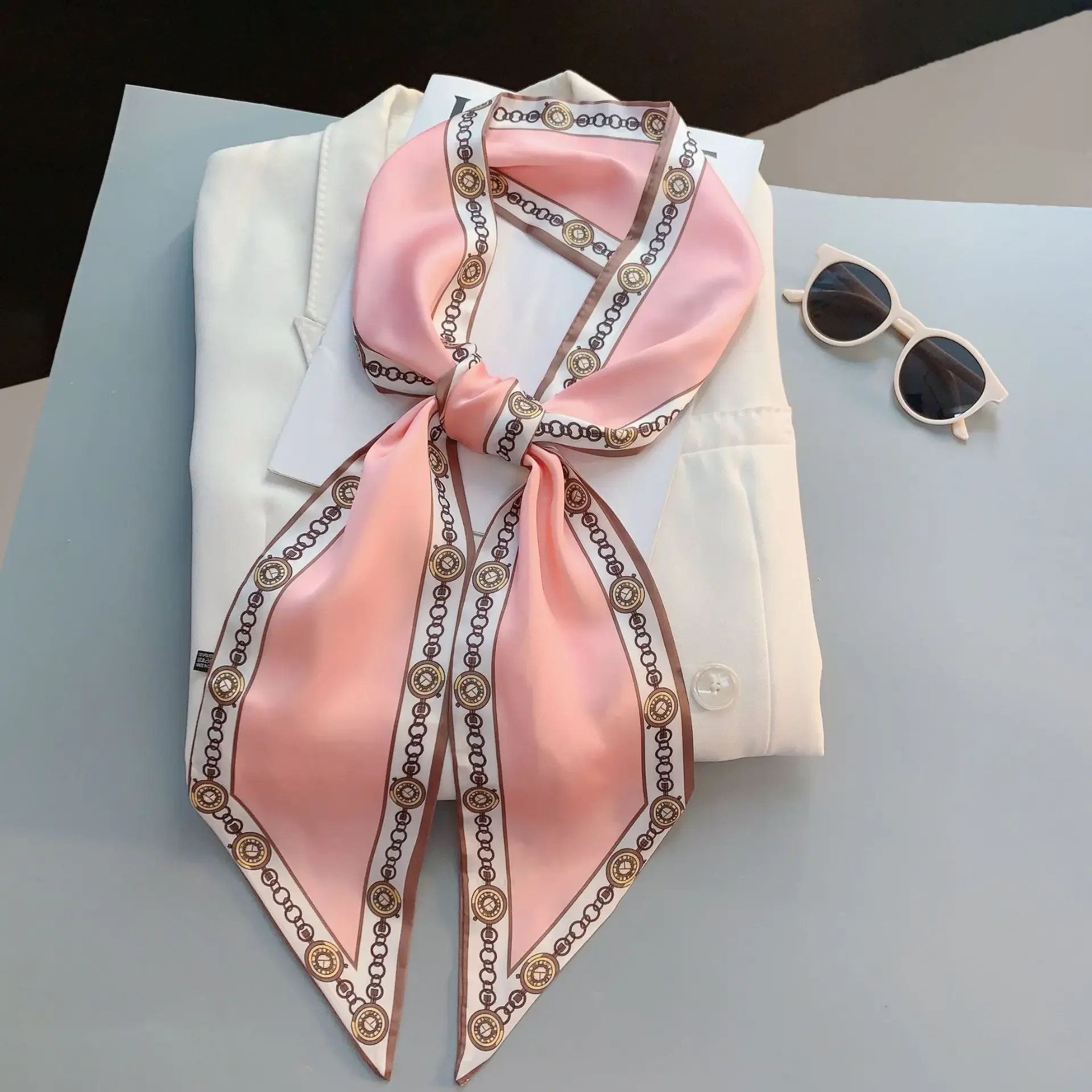 Design Print Skinny Scarf Plai - огляд і ціна Luxury Bags Brands For Women