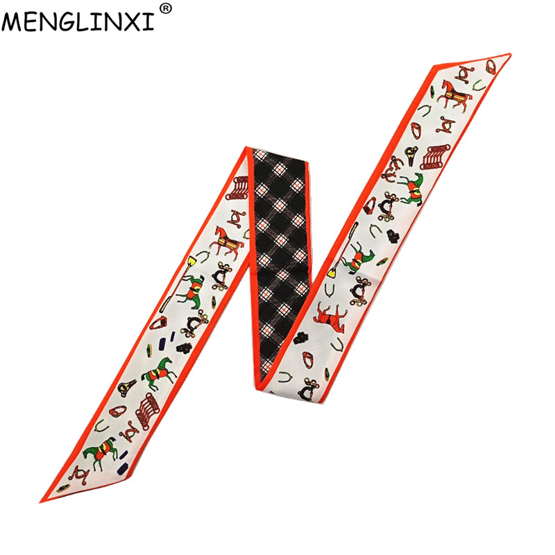Horse Plaid Skinny Scarf Women - огляд і ціна Luxury Bags Brands For Women