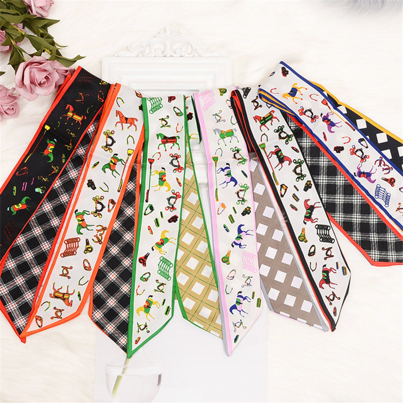 Horse Plaid Skinny Scarf Women - огляд і ціна Luxury Bags Brands For Women