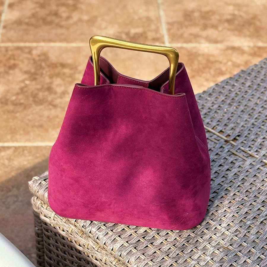 Genuine Suede Leather Women Sh - огляд і ціна Bucket Bag Suede