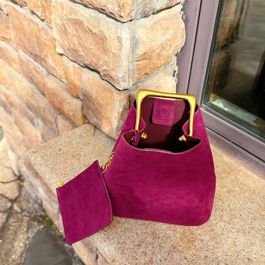 Genuine Suede Leather Women Sh - огляд і ціна Bucket Bag Suede