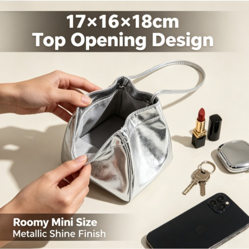 New Mirror‑Finish Bucket Bag,  - огляд і ціна Bucket Bag Suede