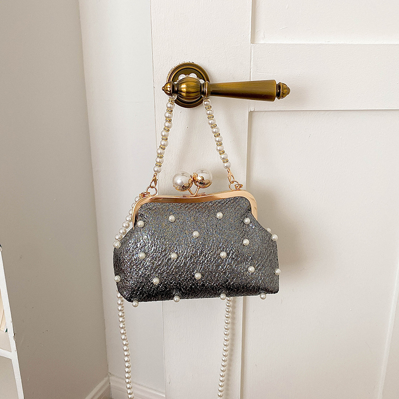 Glitter Pearl Decor Kiss Lock  - огляд і ціна Luxury Bags Affordable