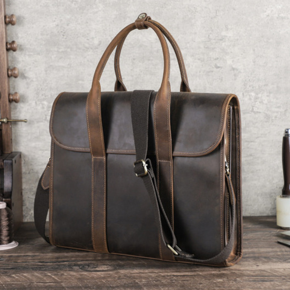 2025 Black Crazy Horse Men's S - огляд і ціна Luxury Bags For Laptop