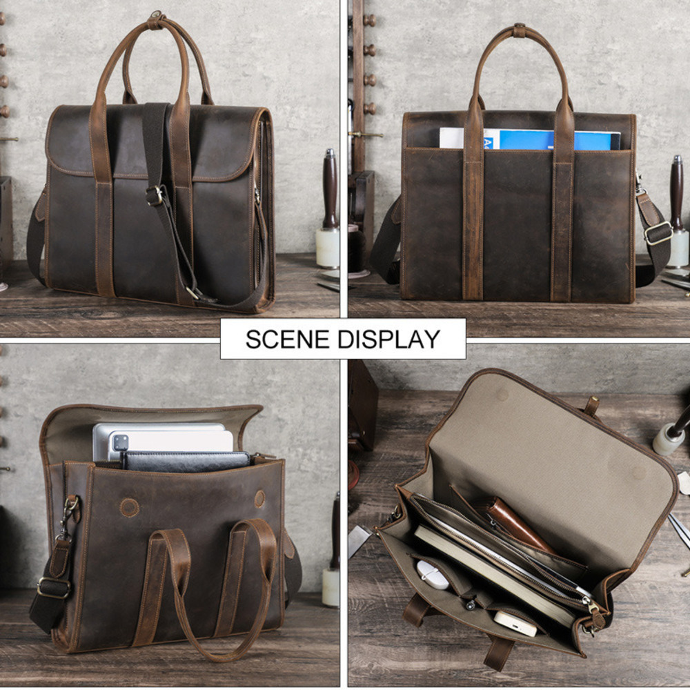 2025 Black Crazy Horse Men's S - огляд і ціна Luxury Bags For Laptop