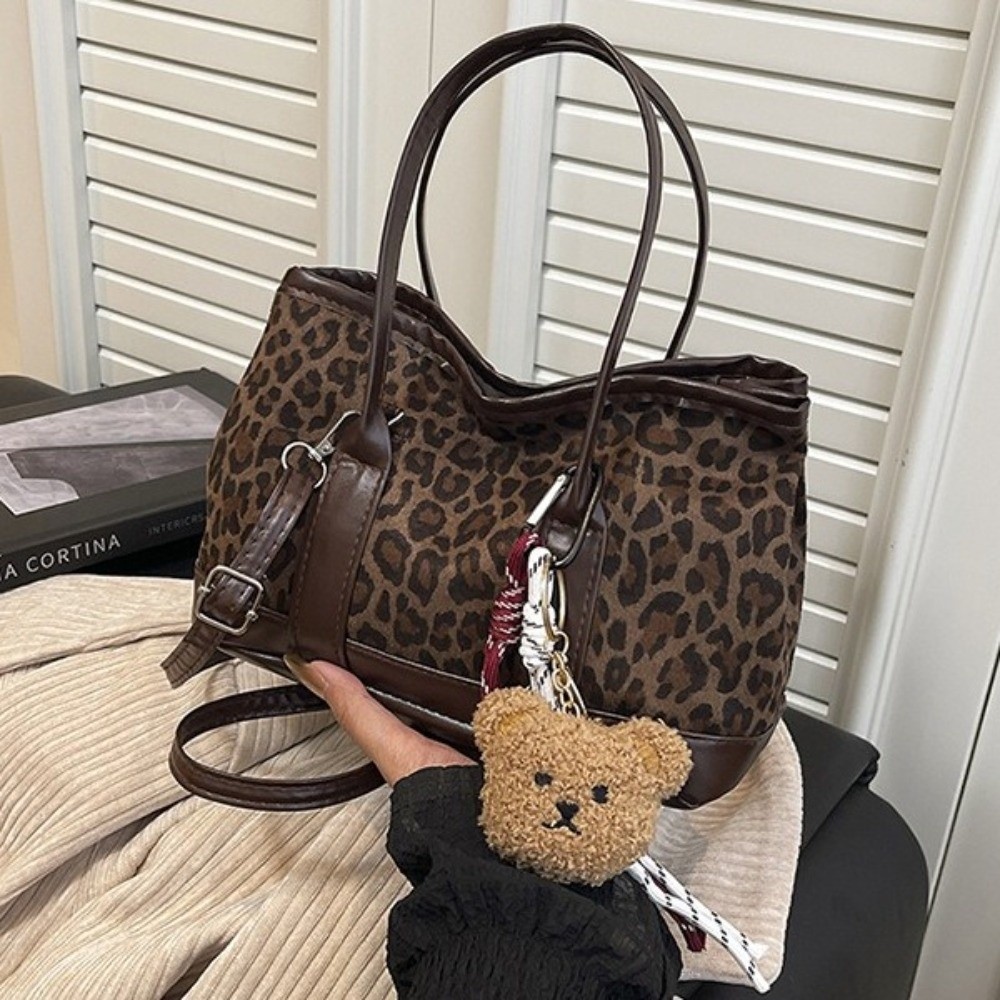 Retro Leopard Print Crossbody  - огляд і ціна Bucket Bag Suede
