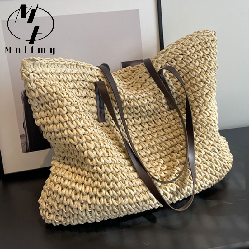Straw Woven Tote Bags Casual L - огляд і ціна Luxury Bags Made