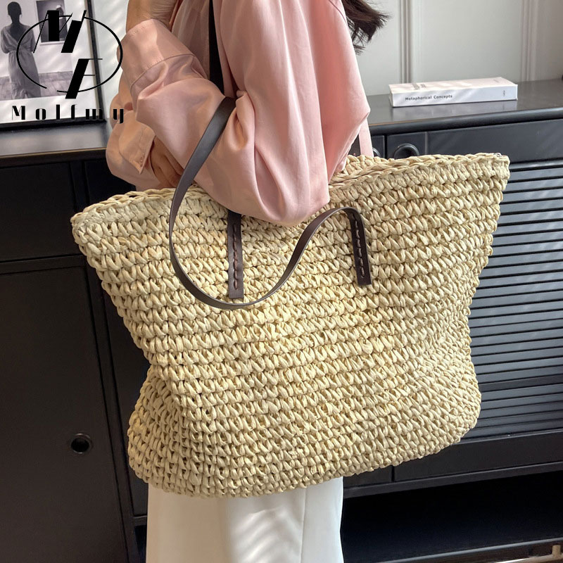 Straw Woven Tote Bags Casual L - огляд і ціна Luxury Bags Made