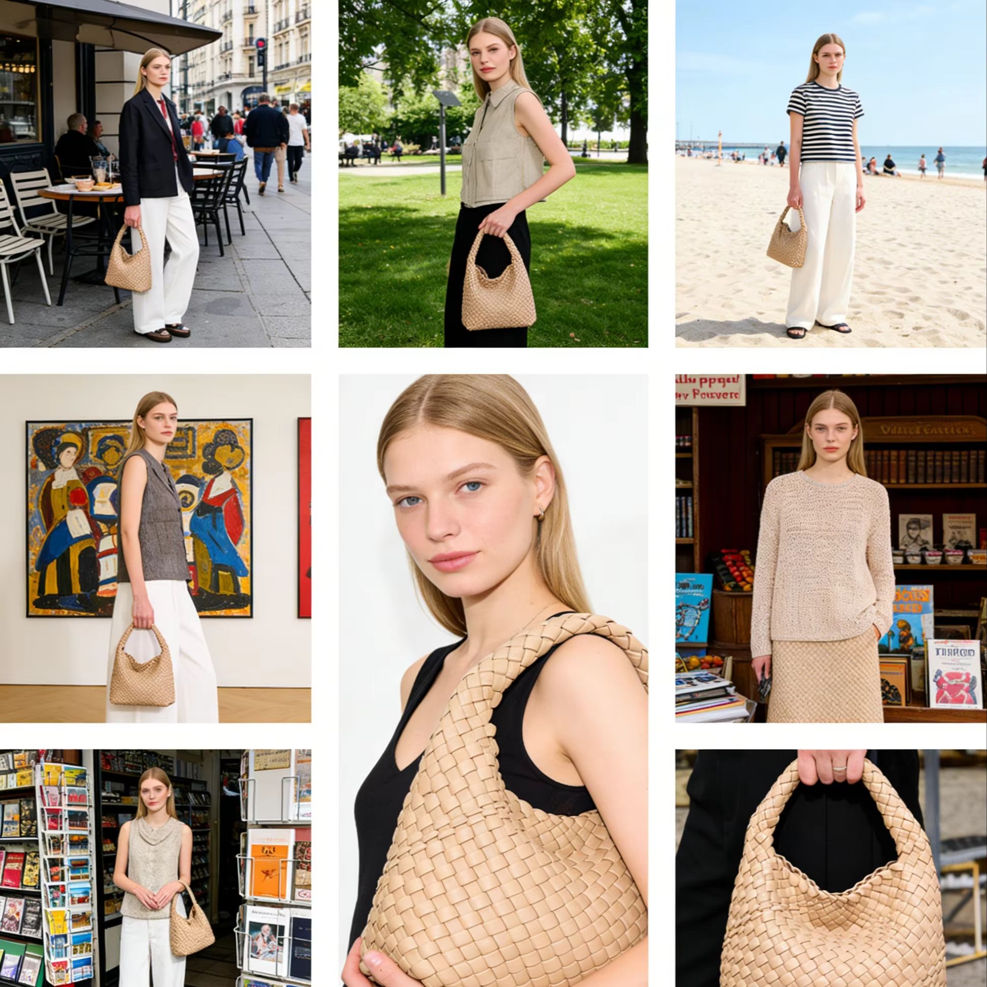 Women Woven Tote Bag Luxury De - огляд і ціна Bucket Bag Suede