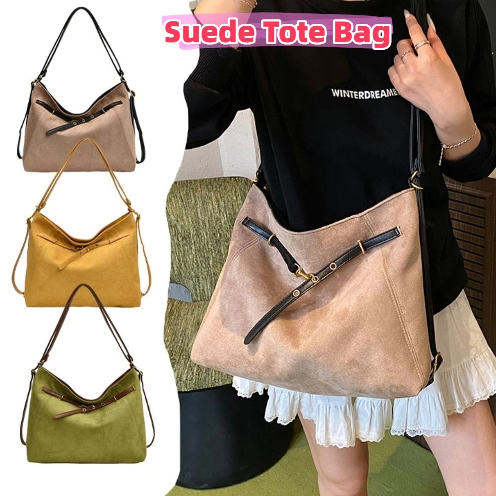 Trendy Large Capacity Suede To - огляд і ціна Bucket Bag Suede