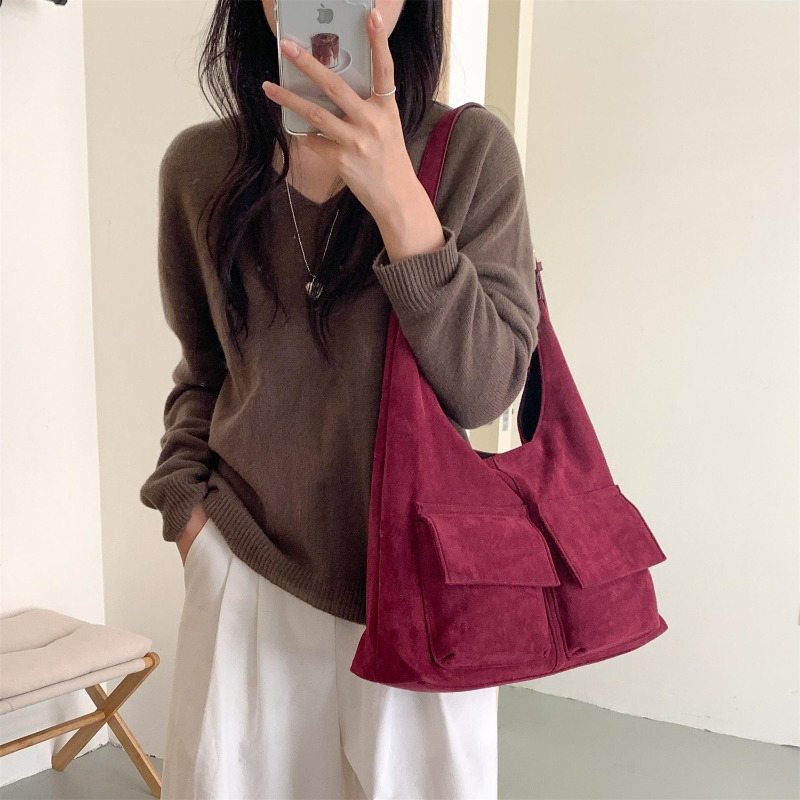 New Frosted Faux Suede Tote Ba - огляд і ціна Bucket Bag Suede