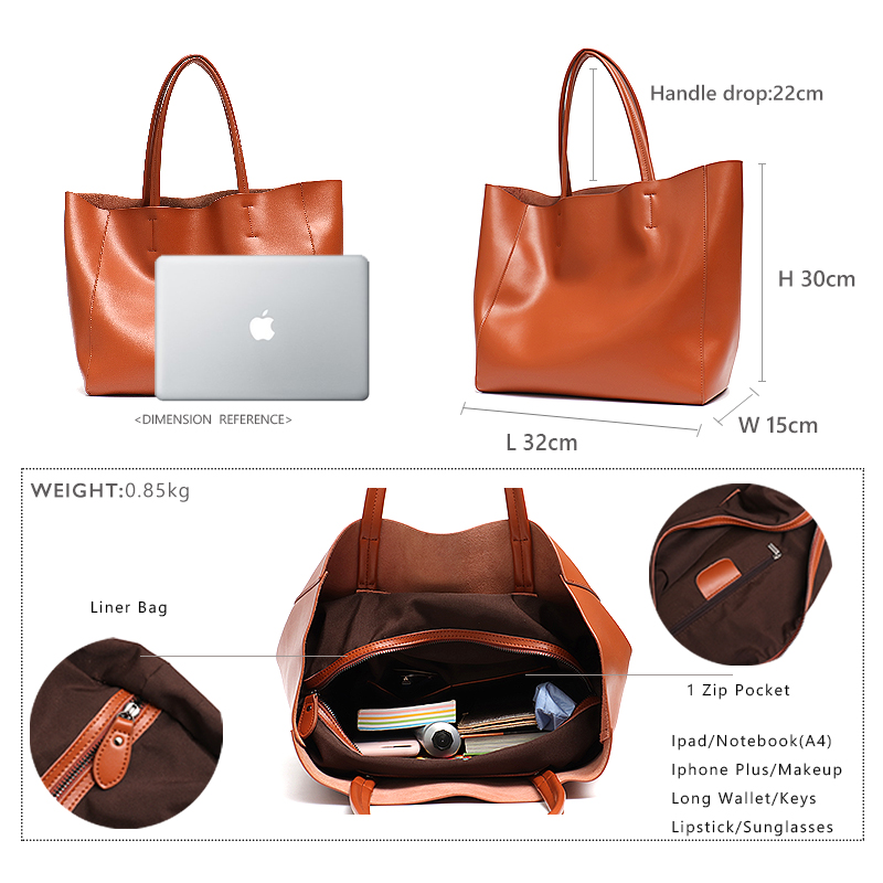 Luxury Brand Cow Leather Tote  - огляд і ціна Luxury Bags Brands For Women
