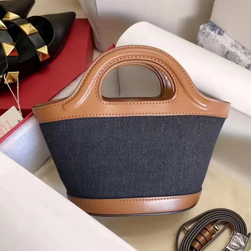 Woven Straw Mini Tote Bag for  - огляд і ціна Bucket Bag Suede
