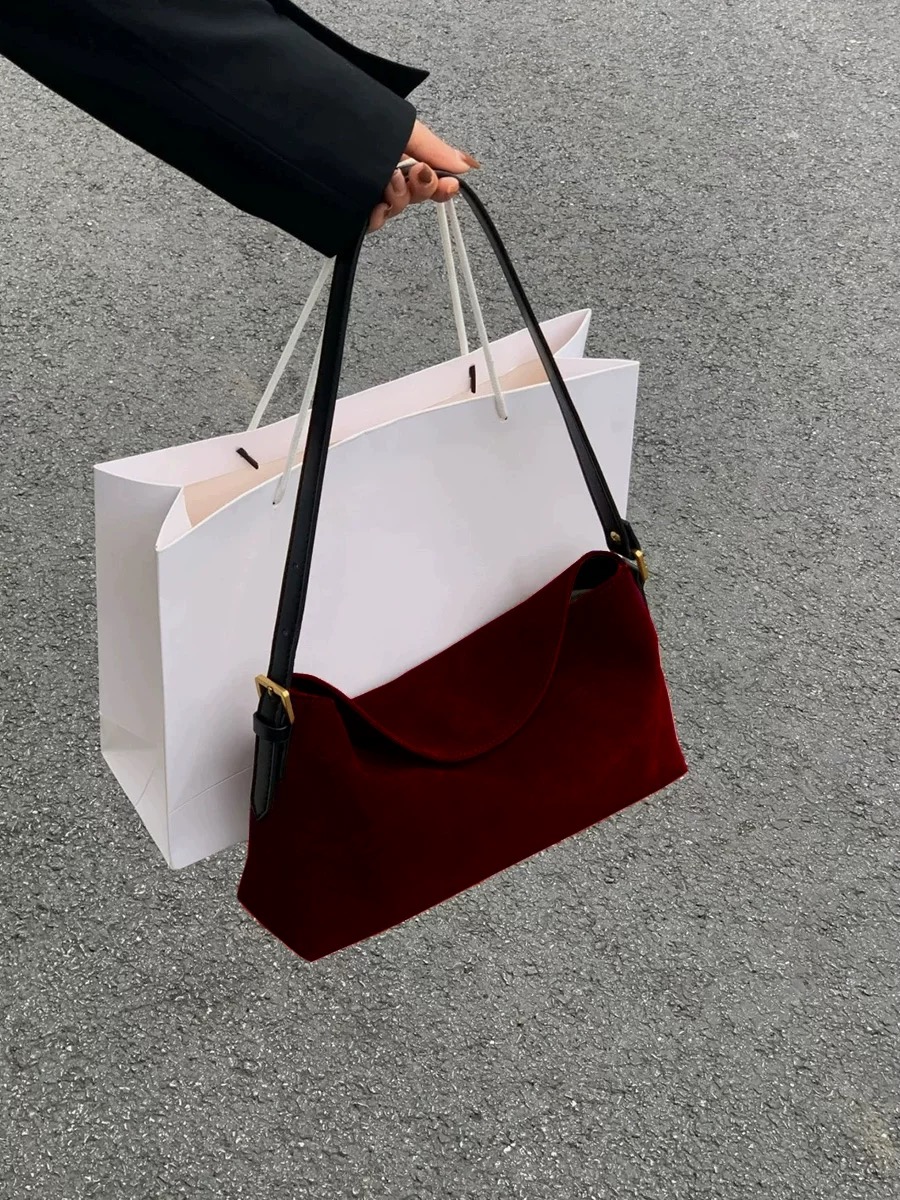 Fashion Red Suede One Shoulder - огляд і ціна Luxury Bags For Sale