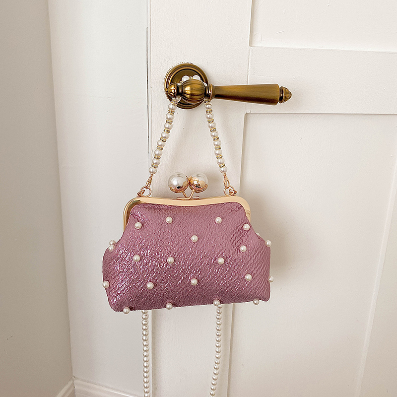 Glitter Pearl Decor Kiss Lock  - огляд і ціна Luxury Bags Affordable